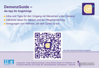 DemenzGuide Postkarte Rückseite mit QR-Code